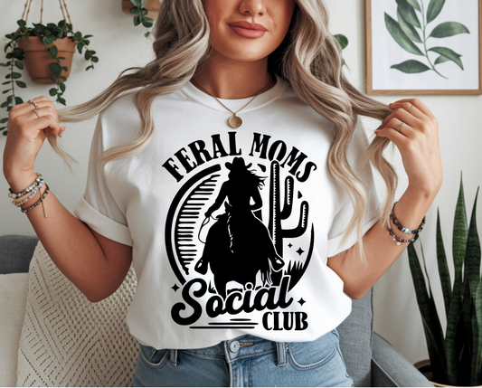 Feral moms graphic top