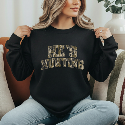 He's Hunting Graphic Top